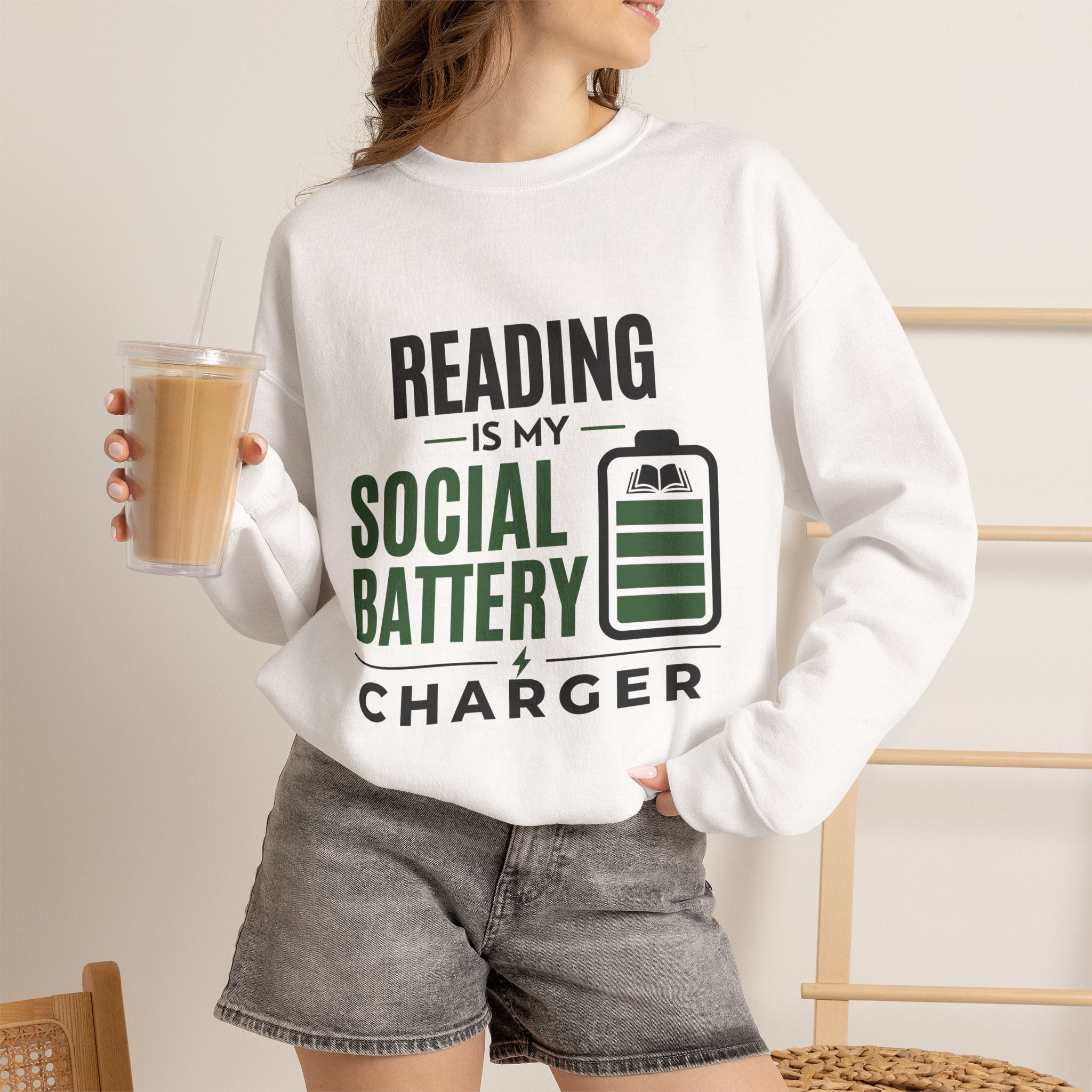 Copy of Sweatshirt — "Booked for the Day" Cozy Reader Crewneck