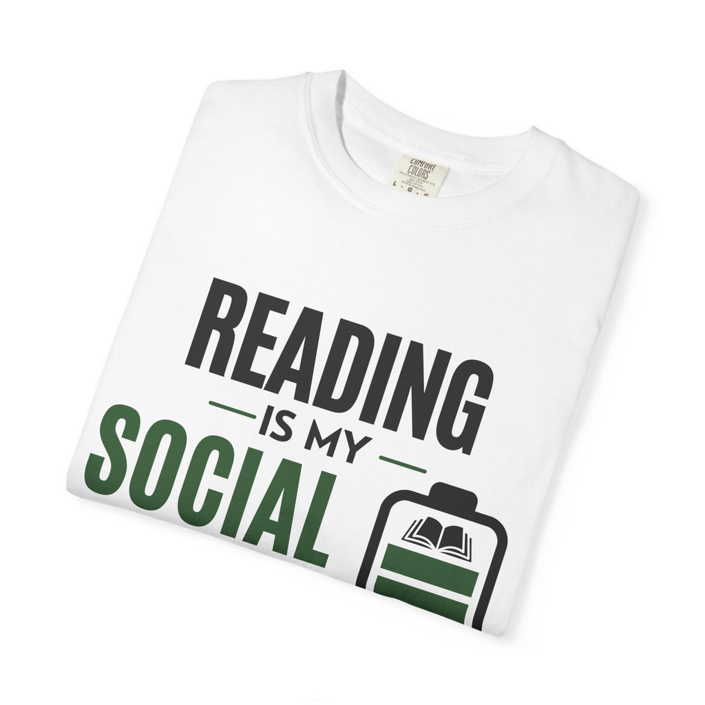 “Reading Is My Social Battery Charger” Funny Reading Lover T-Shirt