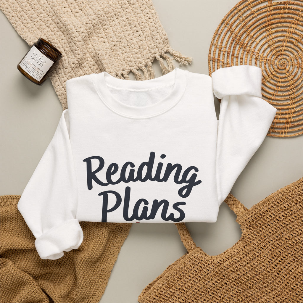 “Reading Plans Are Real Plans” Cozy Reader Sweatshirt