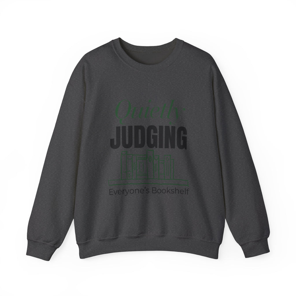 “Quietly Judging Everyone's Bookshelf” Cozy Reader Sweatshirt