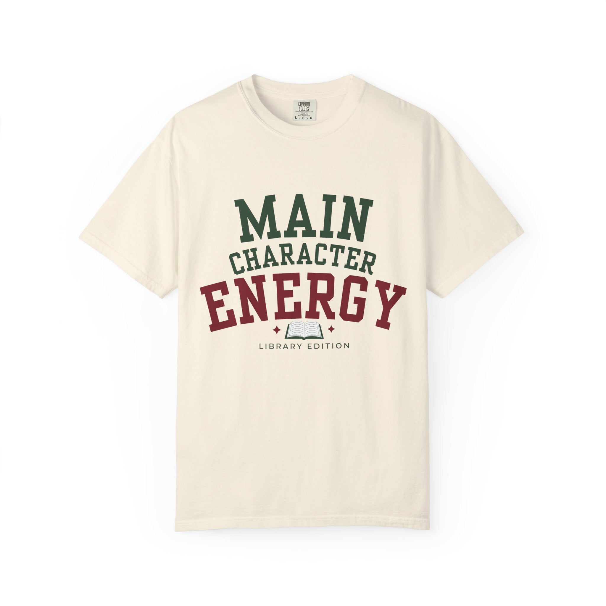 “Main Character Energy: Library Edition” Funny Reading Lover T-Shirt