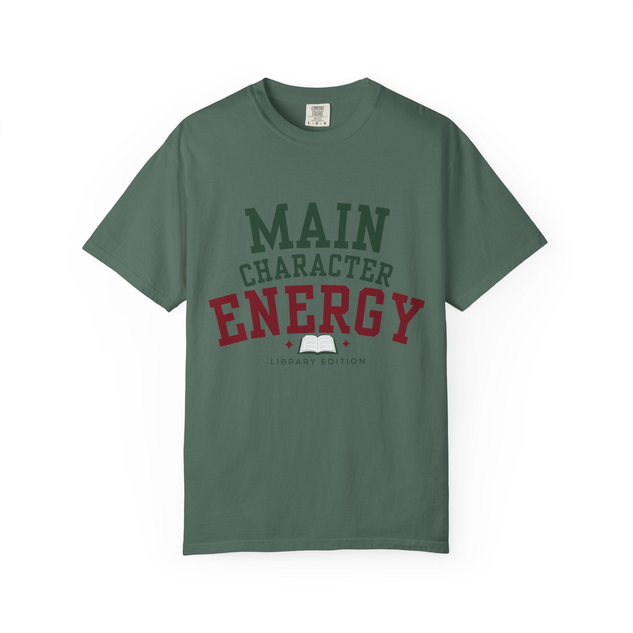 “Main Character Energy: Library Edition” Funny Reading Lover T-Shirt