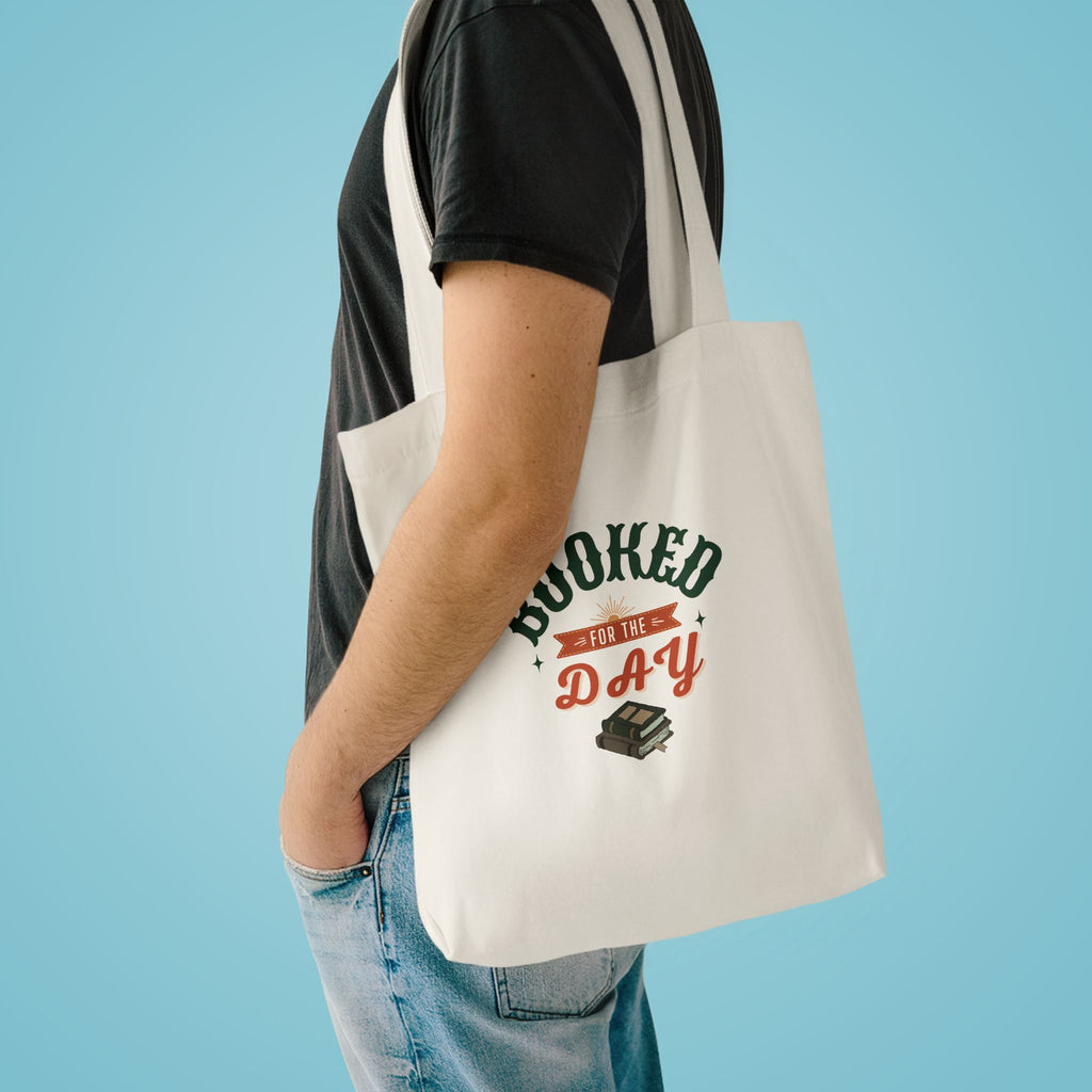 Copy of Copy of Copy of Copy of Copy of Copy of Copy of Booked for the Day Tote Bag — Canvas Book Lover Grocery & Library Tote