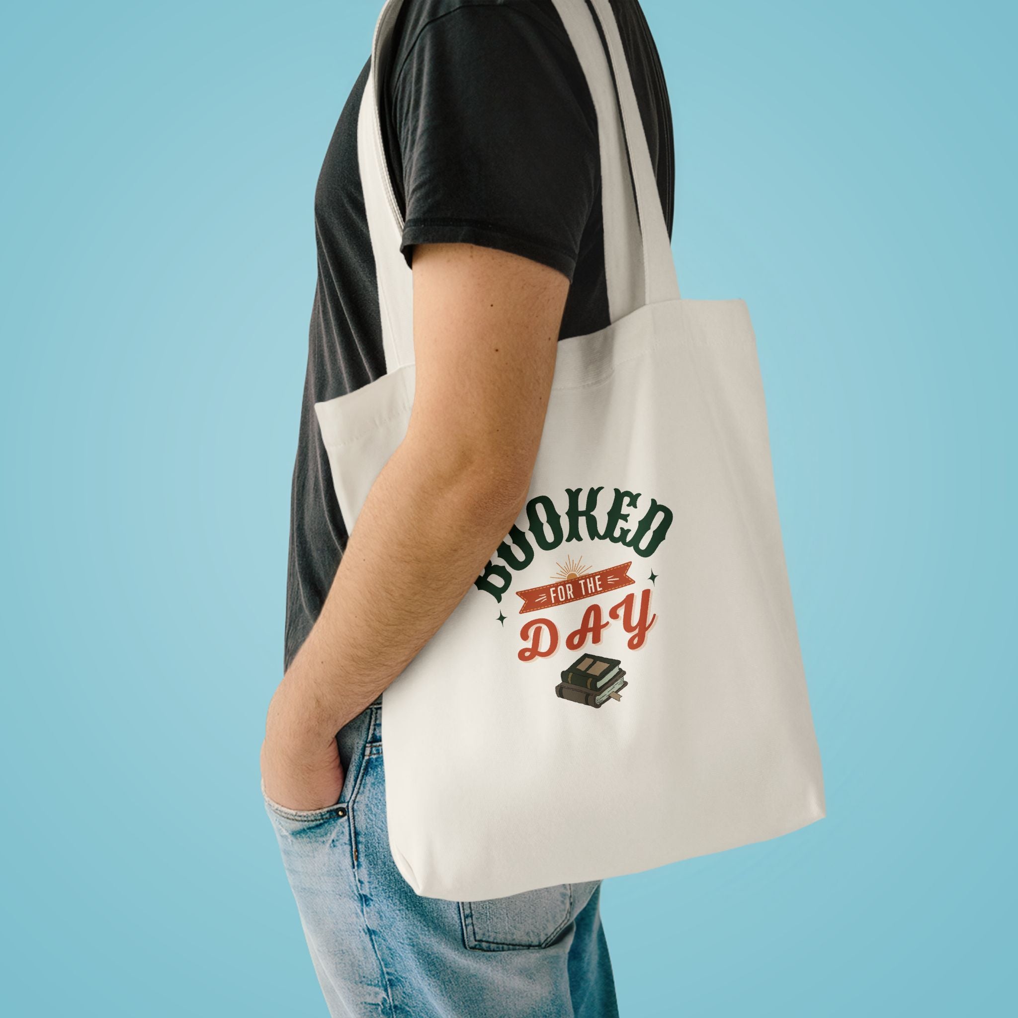 Copy of Copy of Copy of Copy of Copy of Copy of Copy of Booked for the Day Tote Bag — Canvas Book Lover Grocery & Library Tote