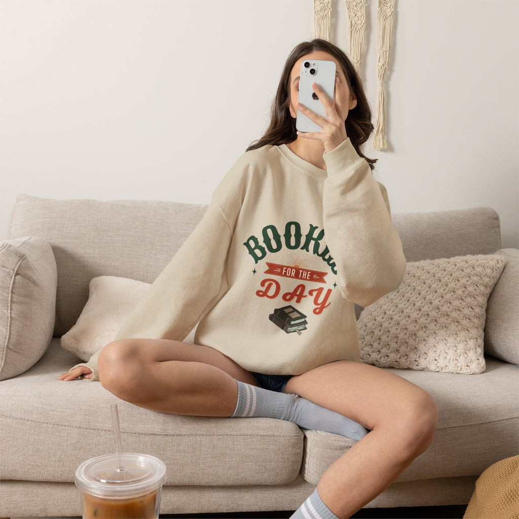 “Booked for the Day” Cozy Reader Sweatshirt