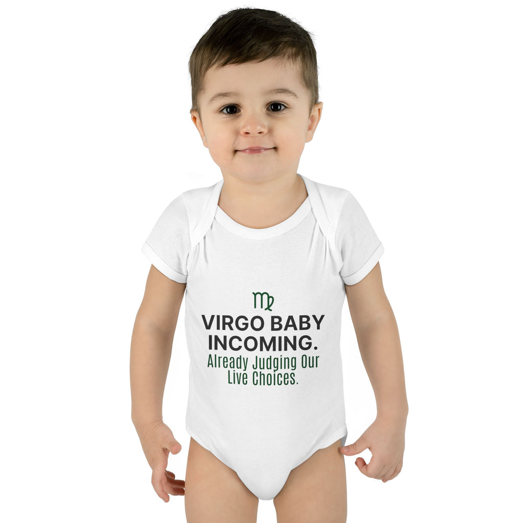 Virgo "Baby Incoming" Baby Bodysuit