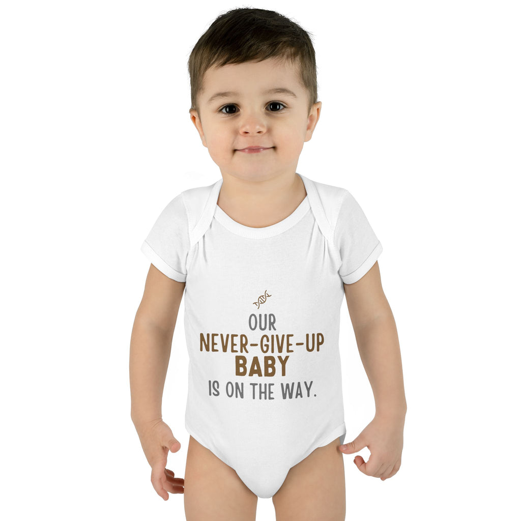 IVF "Never Gave Up" Baby Bodysuit