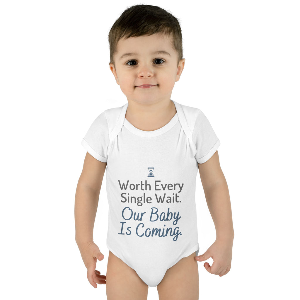 IVF Pregnancy Announcement Baby Bodysuit, Worth Every Single Wait Baby Onesie, Baby Announcement Outfit, Newborn Baby Gift, Infertility Gift