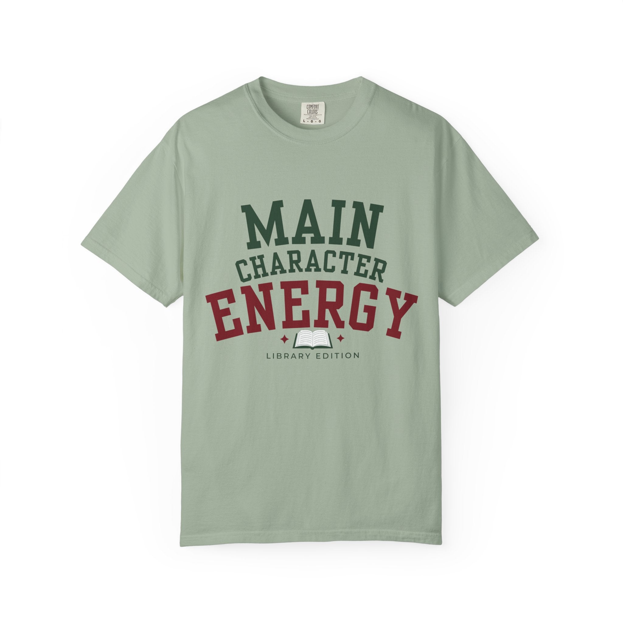 “Main Character Energy: Library Edition” Funny Reading Lover T-Shirt