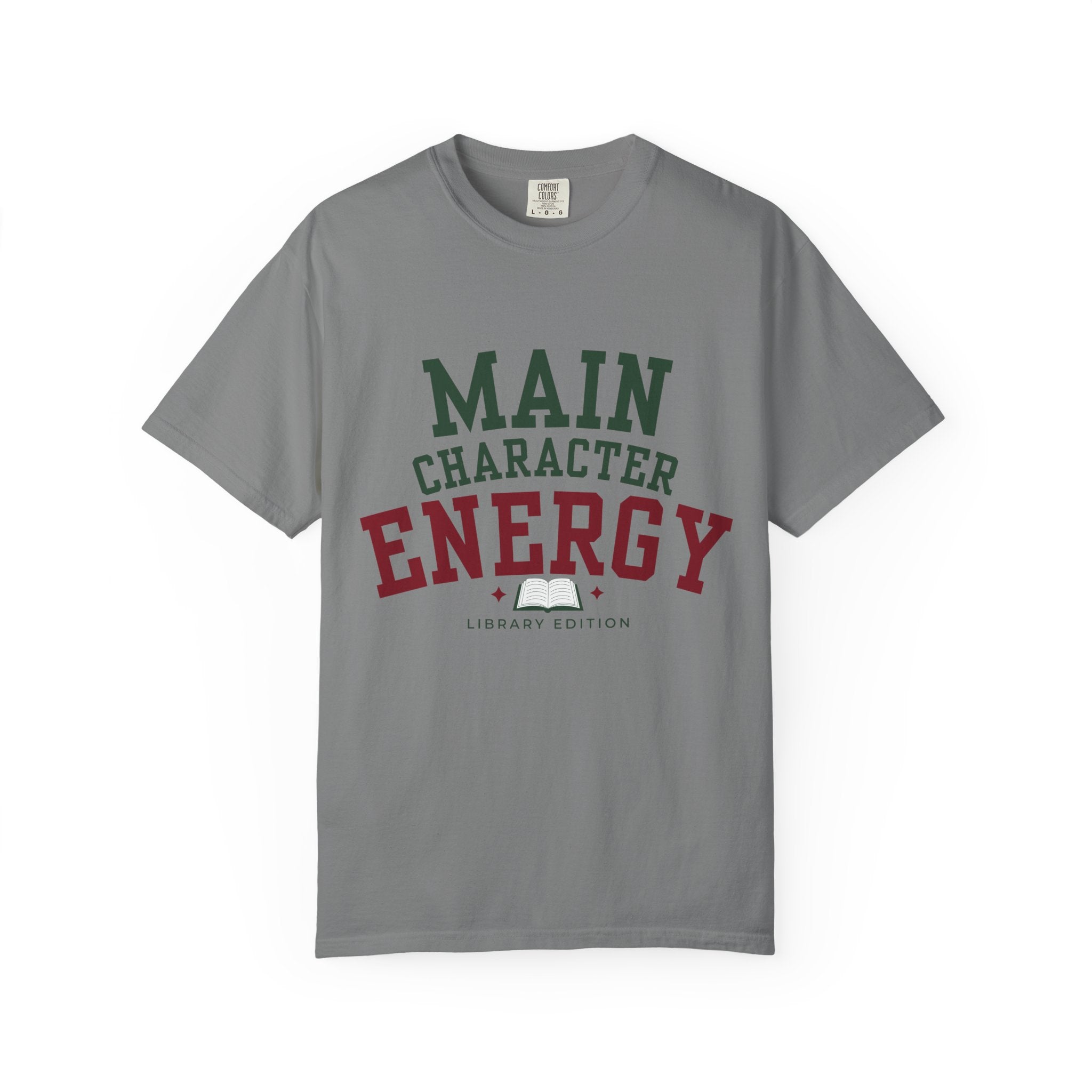 “Main Character Energy: Library Edition” Funny Reading Lover T-Shirt