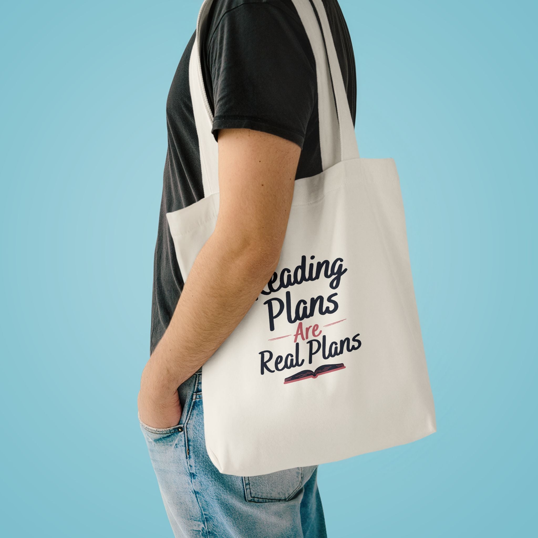 Copy of Copy of Copy of Booked for the Day Tote Bag — Canvas Book Lover Grocery & Library Tote
