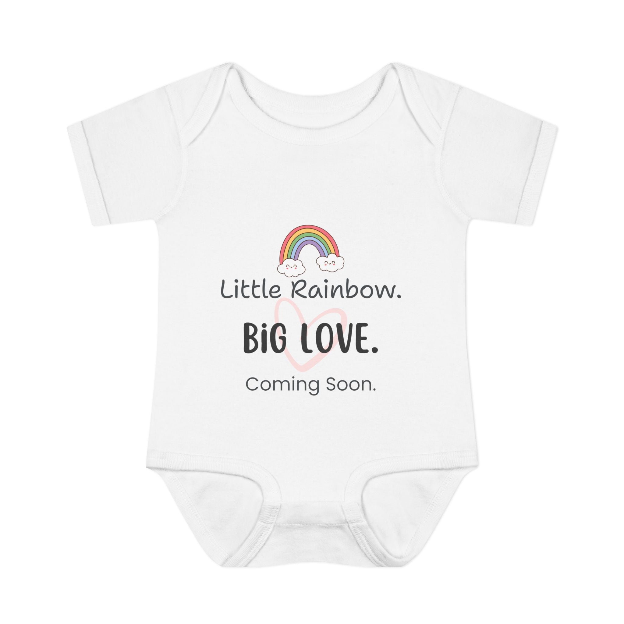 "Little Rainbow, Big Love" Baby Bodysuit