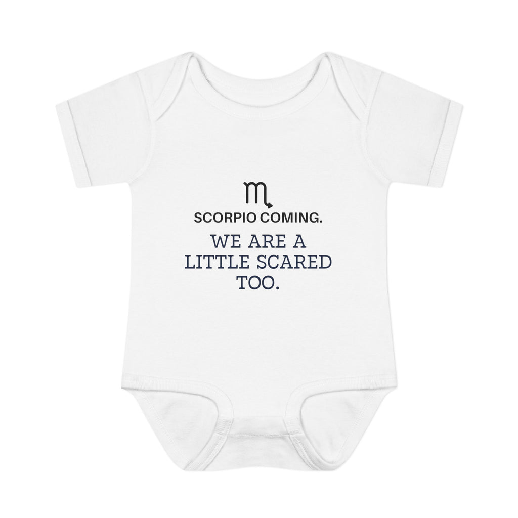 Scorpio "We're a Little Scared Too" Baby Bodysuit