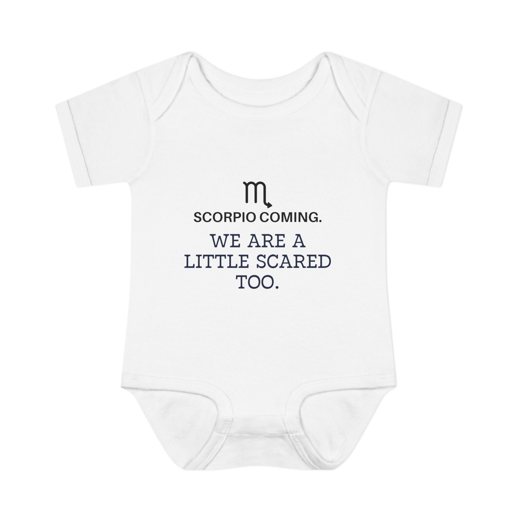 Scorpio "We're a Little Scared Too" Baby Bodysuit