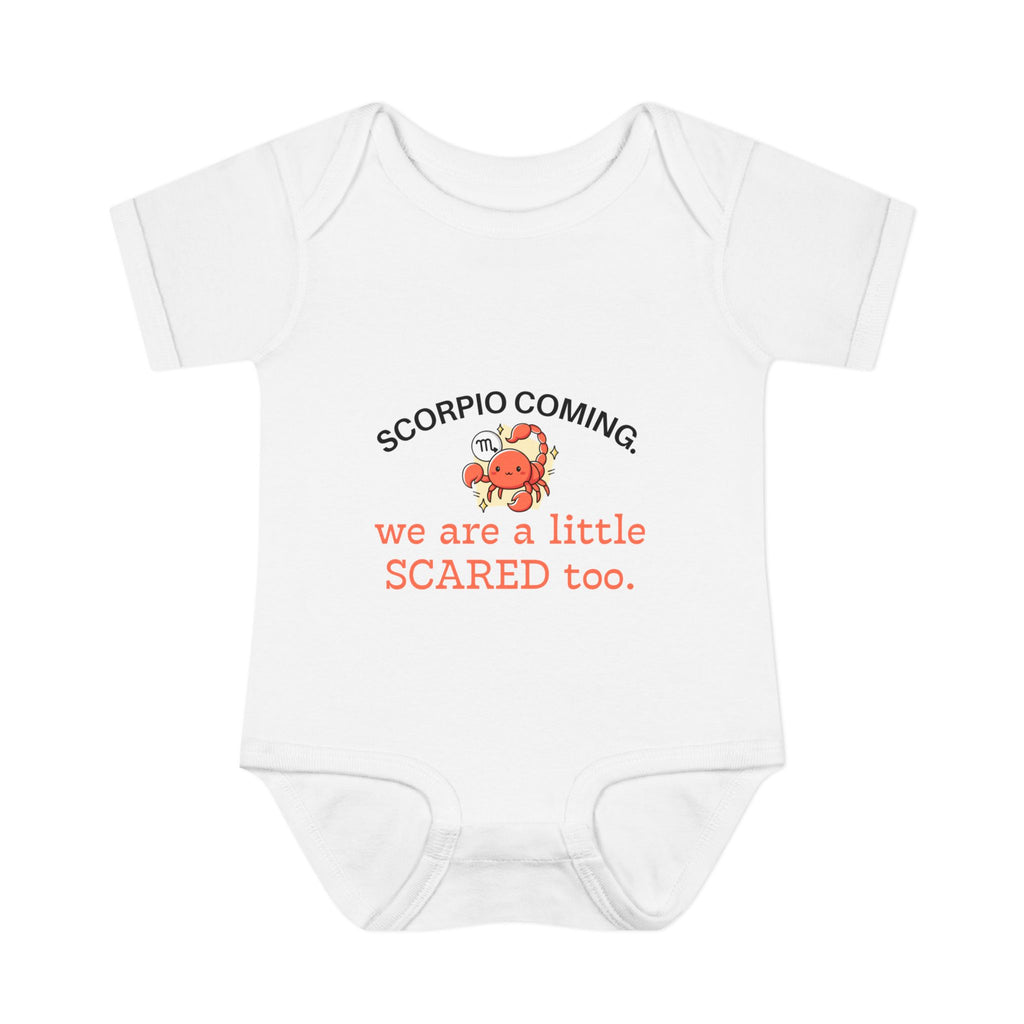 Scorpio "We're a Little Scared Too" Baby Bodysuit