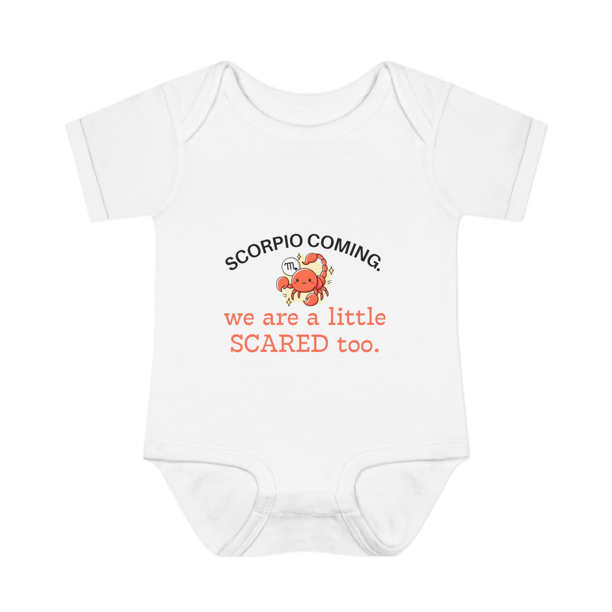 Scorpio "We're a Little Scared Too" Baby Bodysuit
