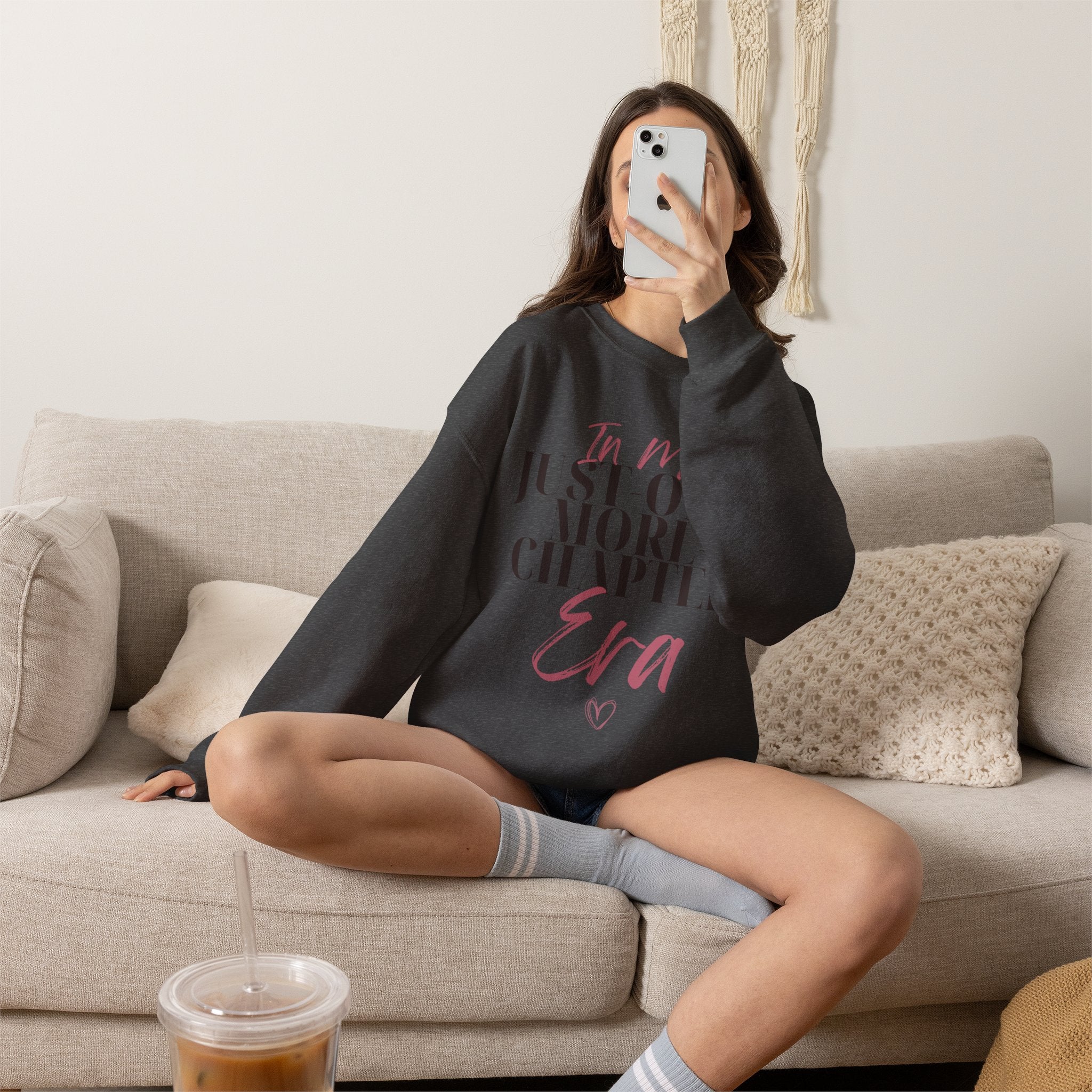 “In My Just-One-More-Chapter Era” Cozy Reader Sweatshirt