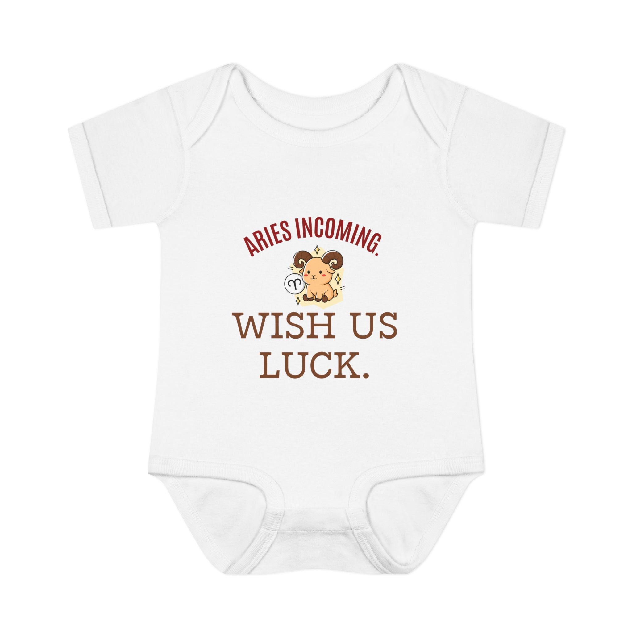 Aries "Wish Us Luck" Baby Bodysuit