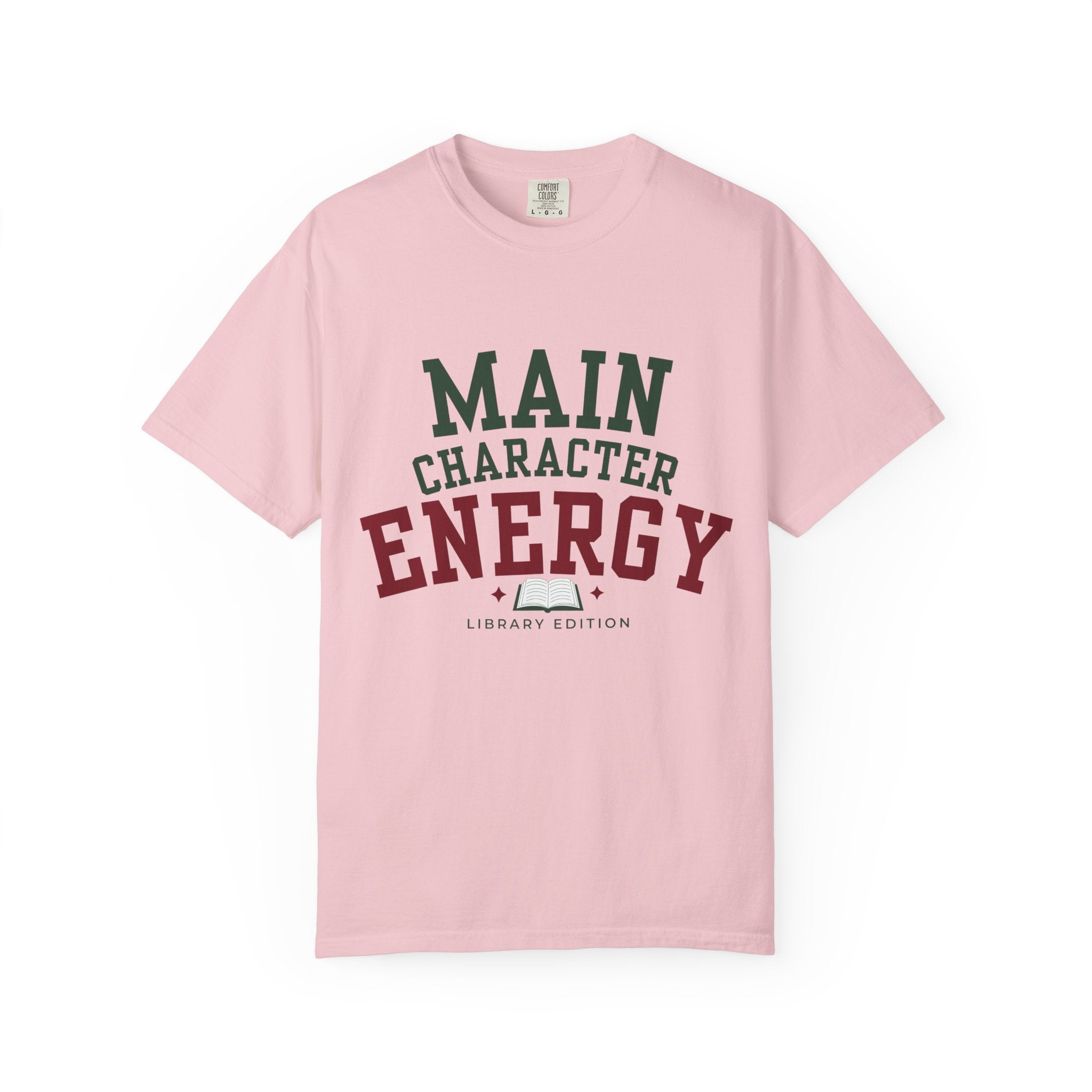“Main Character Energy: Library Edition” Funny Reading Lover T-Shirt