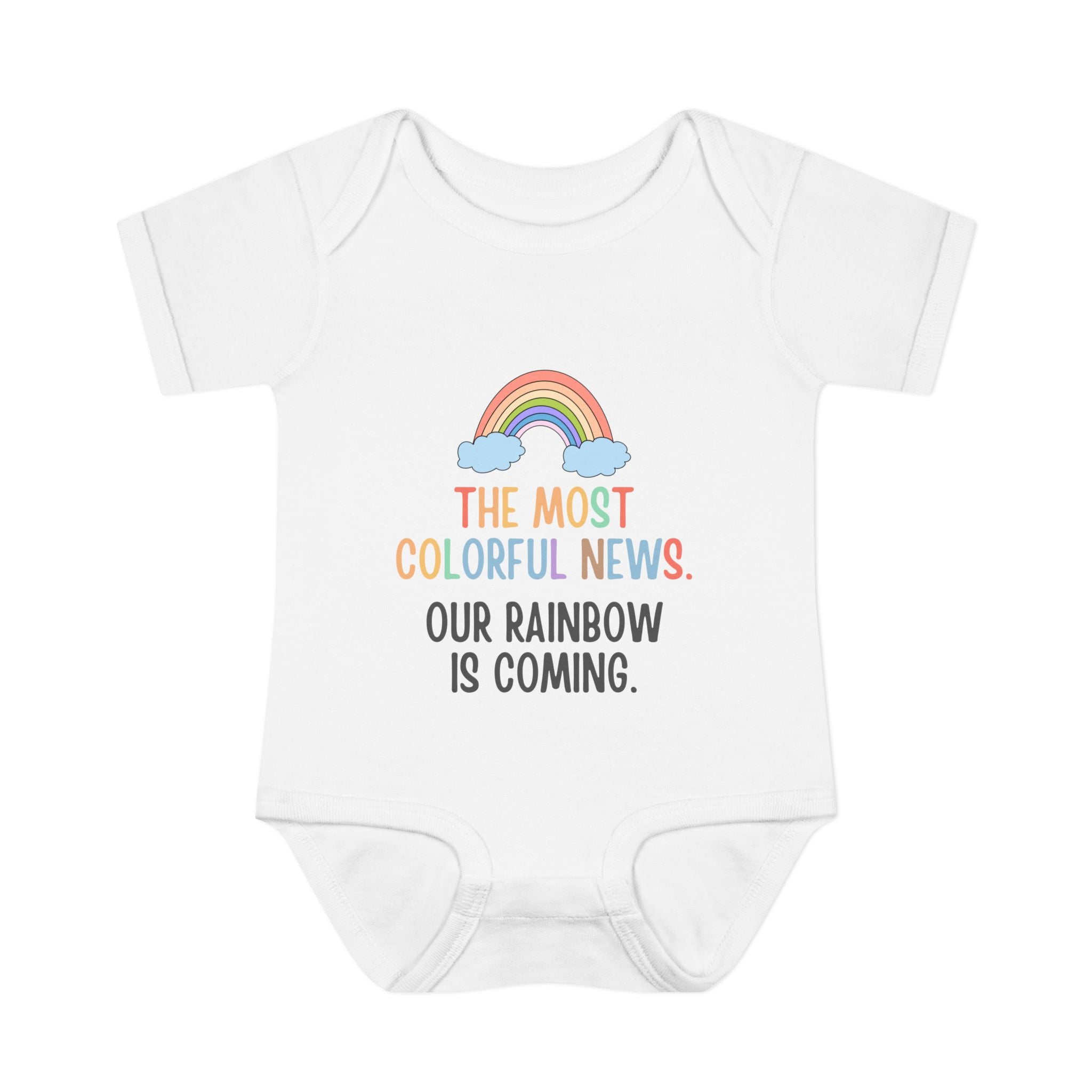 "The Most Colorful News" Rainbow Baby Bodysuit
