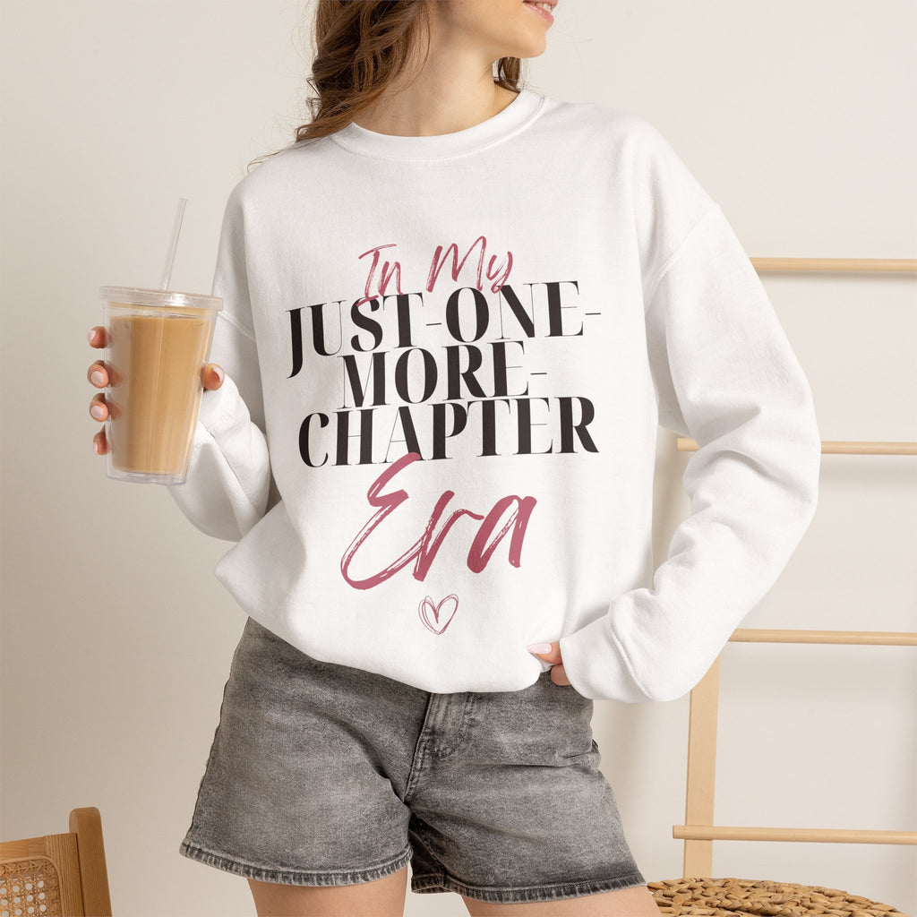 “In My Just-One-More-Chapter Era” Cozy Reader Sweatshirt