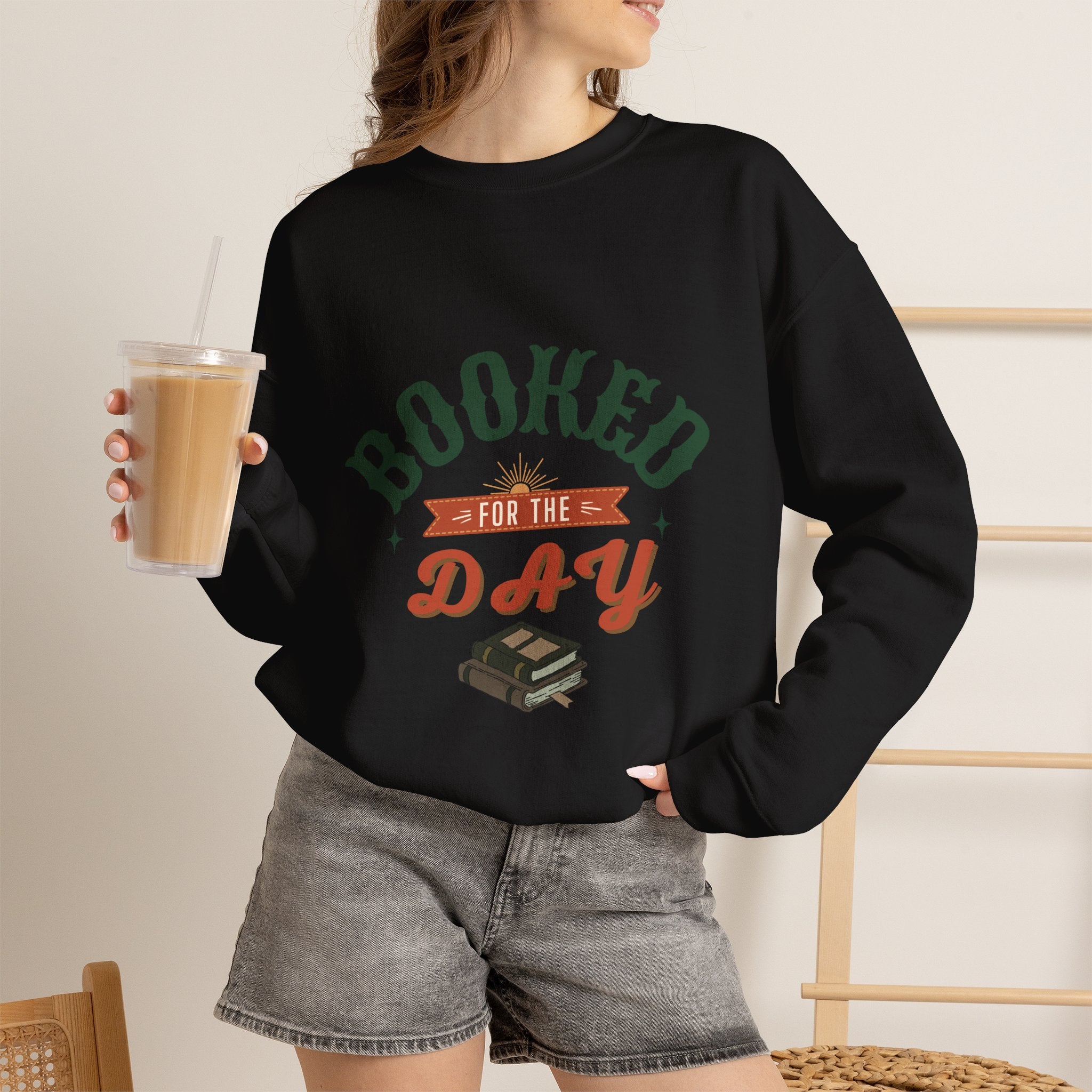 “Booked for the Day” Cozy Reader Sweatshirt