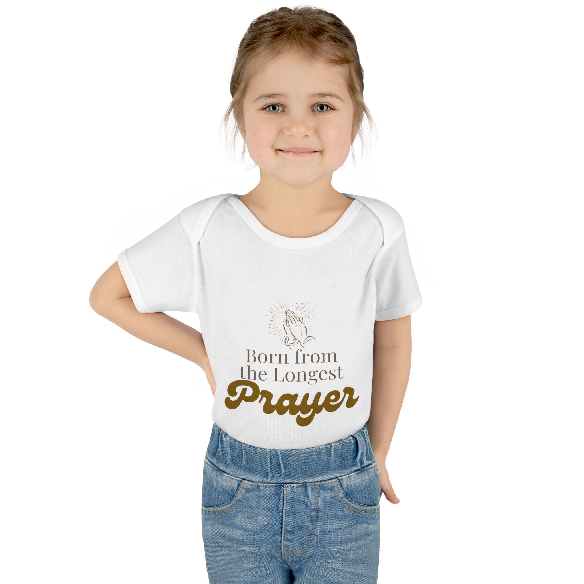 "Born From the Longest Prayer" Baby Bodysuit