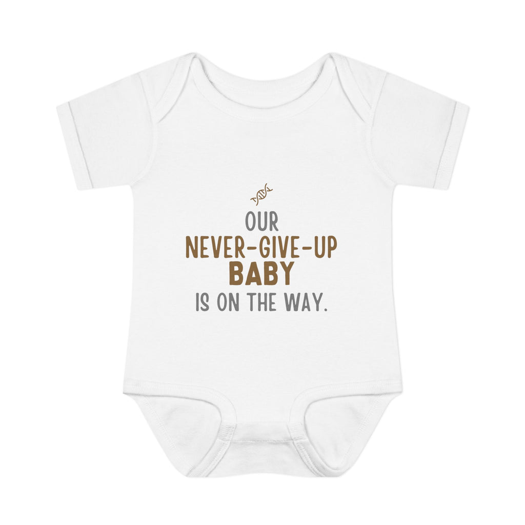 IVF "Never Gave Up" Baby Bodysuit