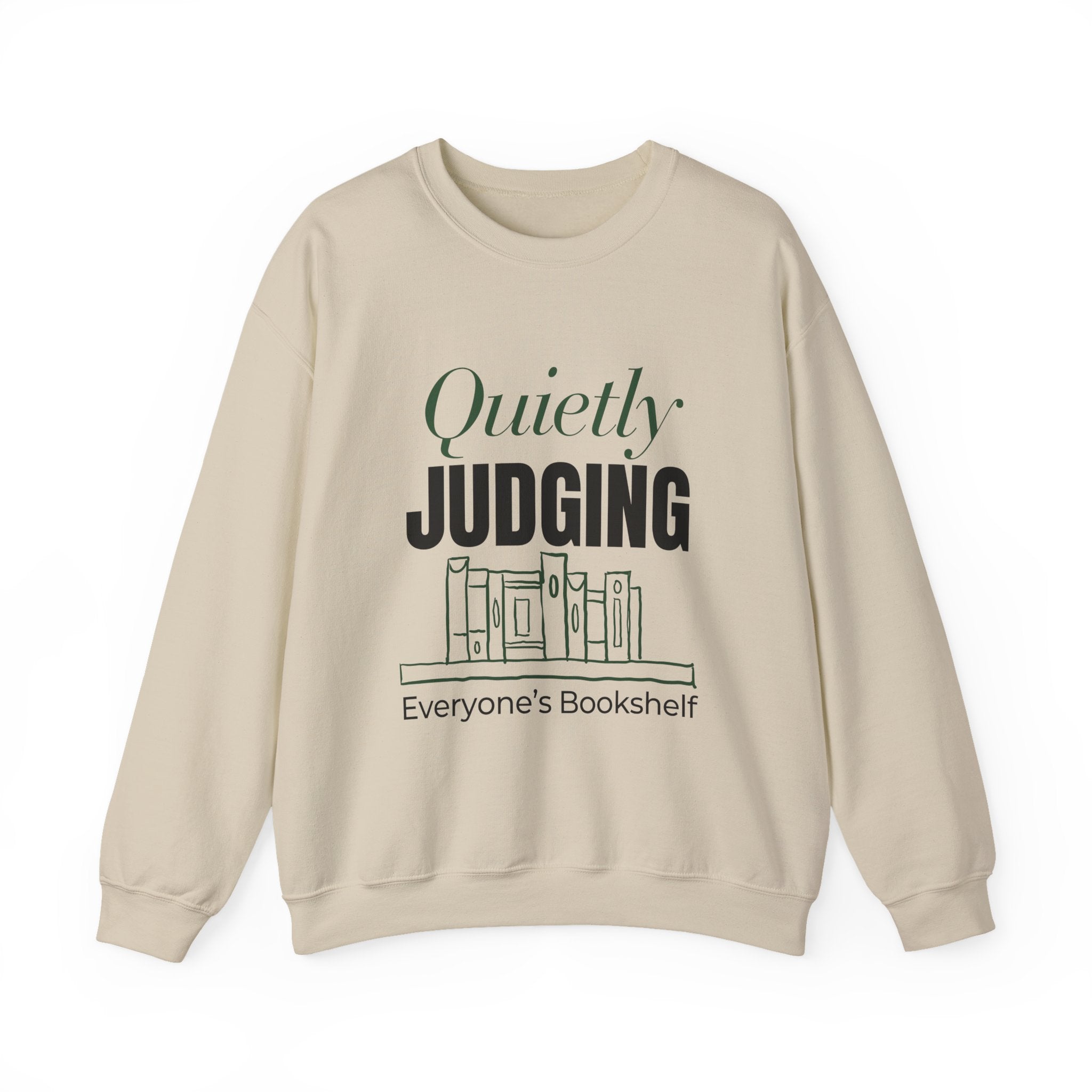 “Quietly Judging Everyone's Bookshelf” Cozy Reader Sweatshirt