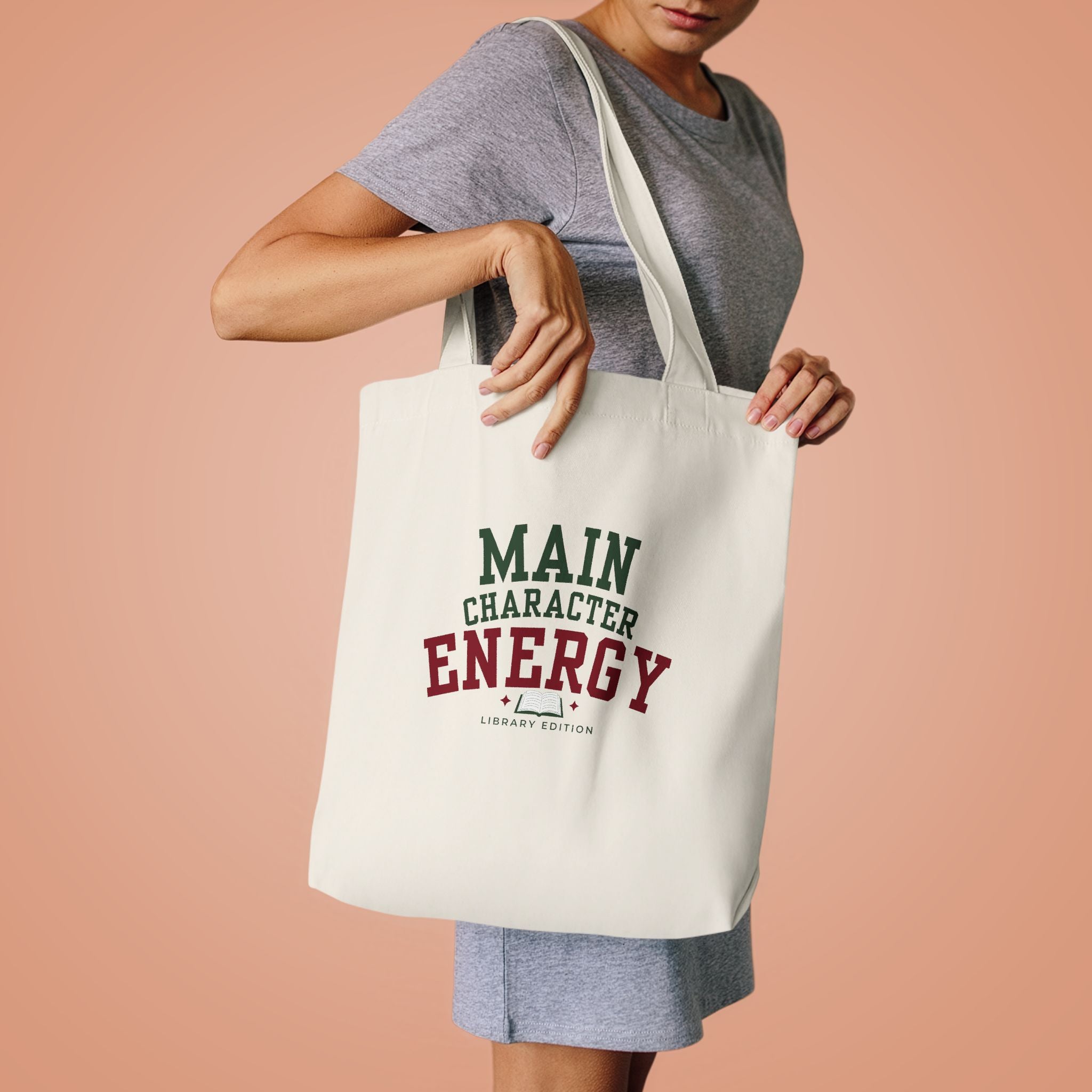 Copy of Copy of Copy of Copy of Copy of Copy of Copy of Booked for the Day Tote Bag — Canvas Book Lover Grocery & Library Tote