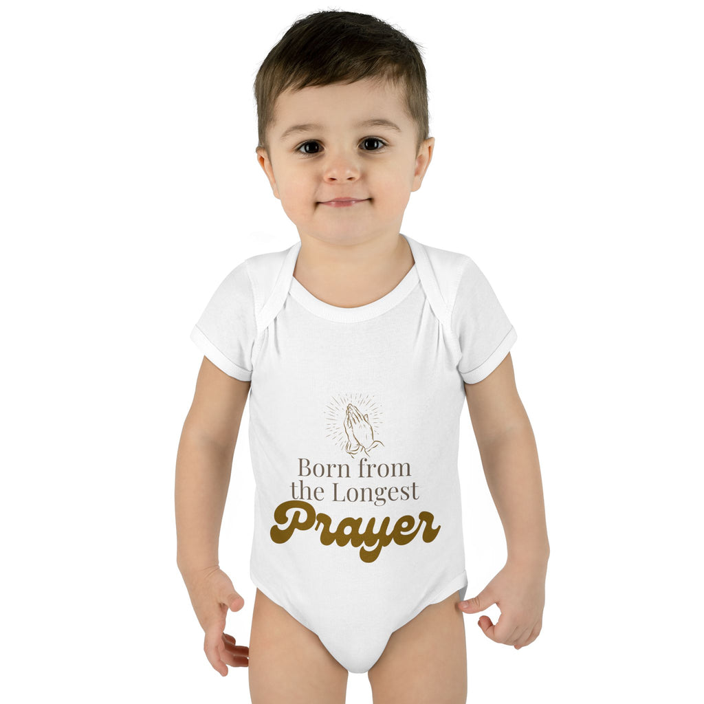 "Born From the Longest Prayer" Baby Bodysuit