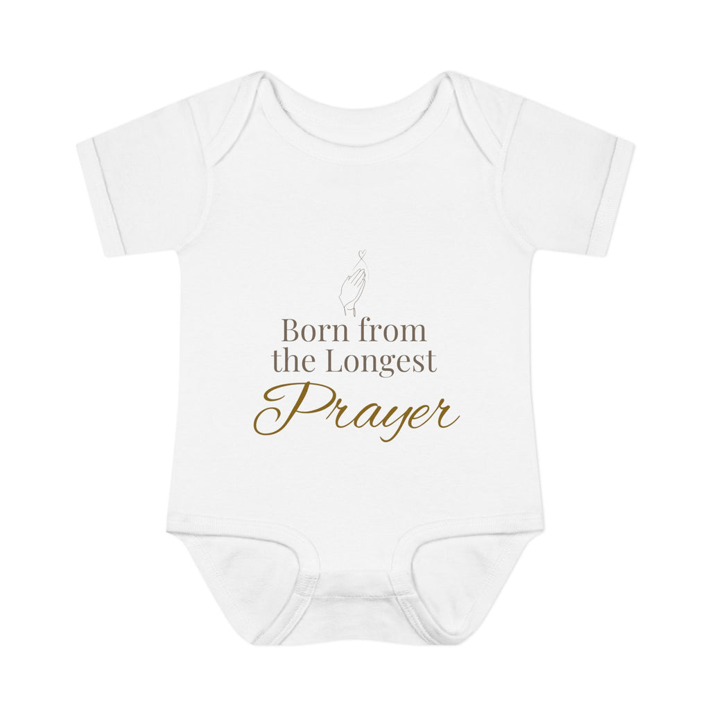 "Born From the Longest Prayer" Baby Bodysuit