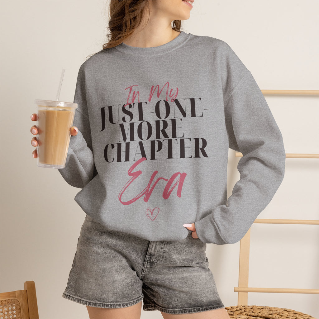 “In My Just-One-More-Chapter Era” Cozy Reader Sweatshirt