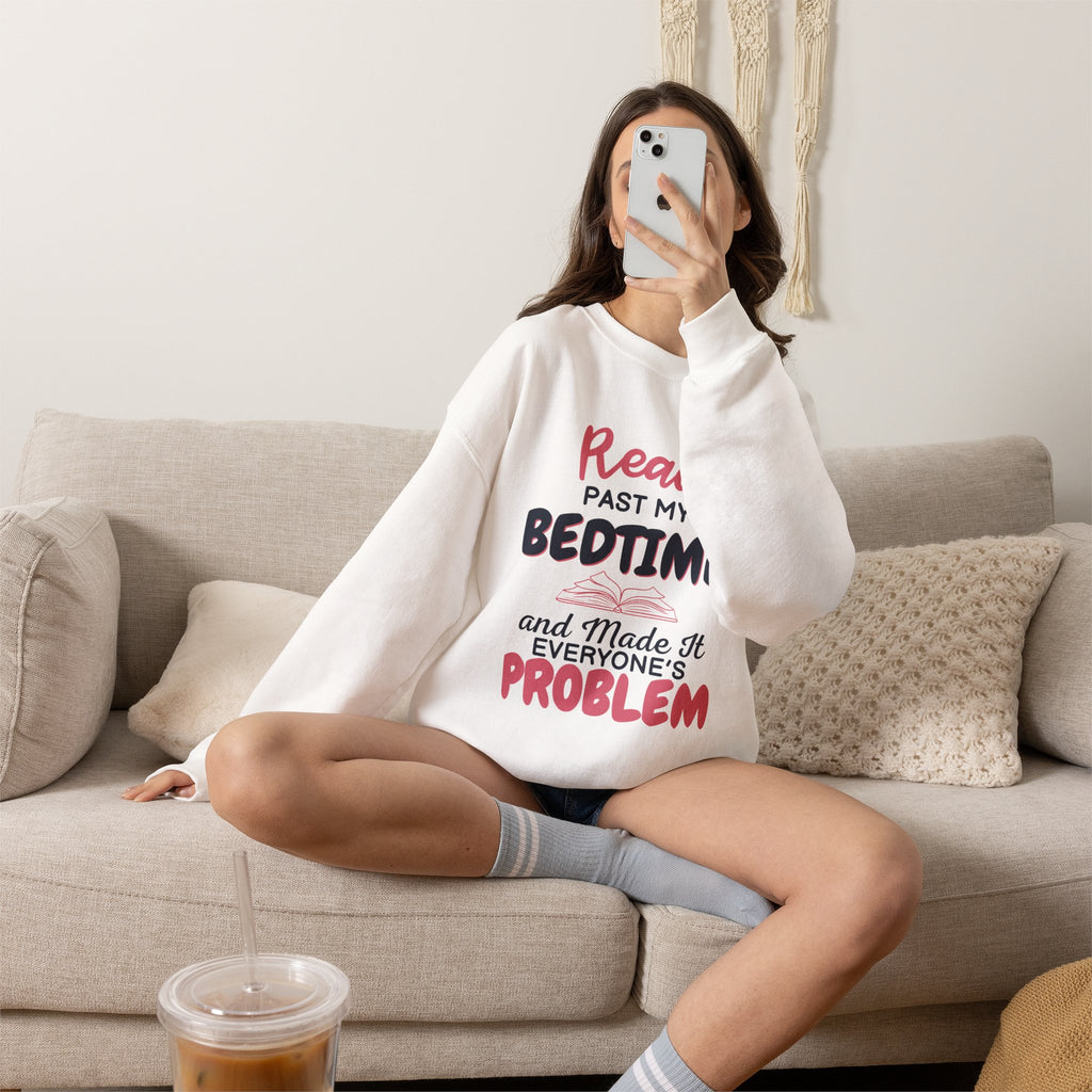 Copy of Copy of Copy of Copy of Copy of Sweatshirt — "Booked for the Day" Cozy Reader Crewneck