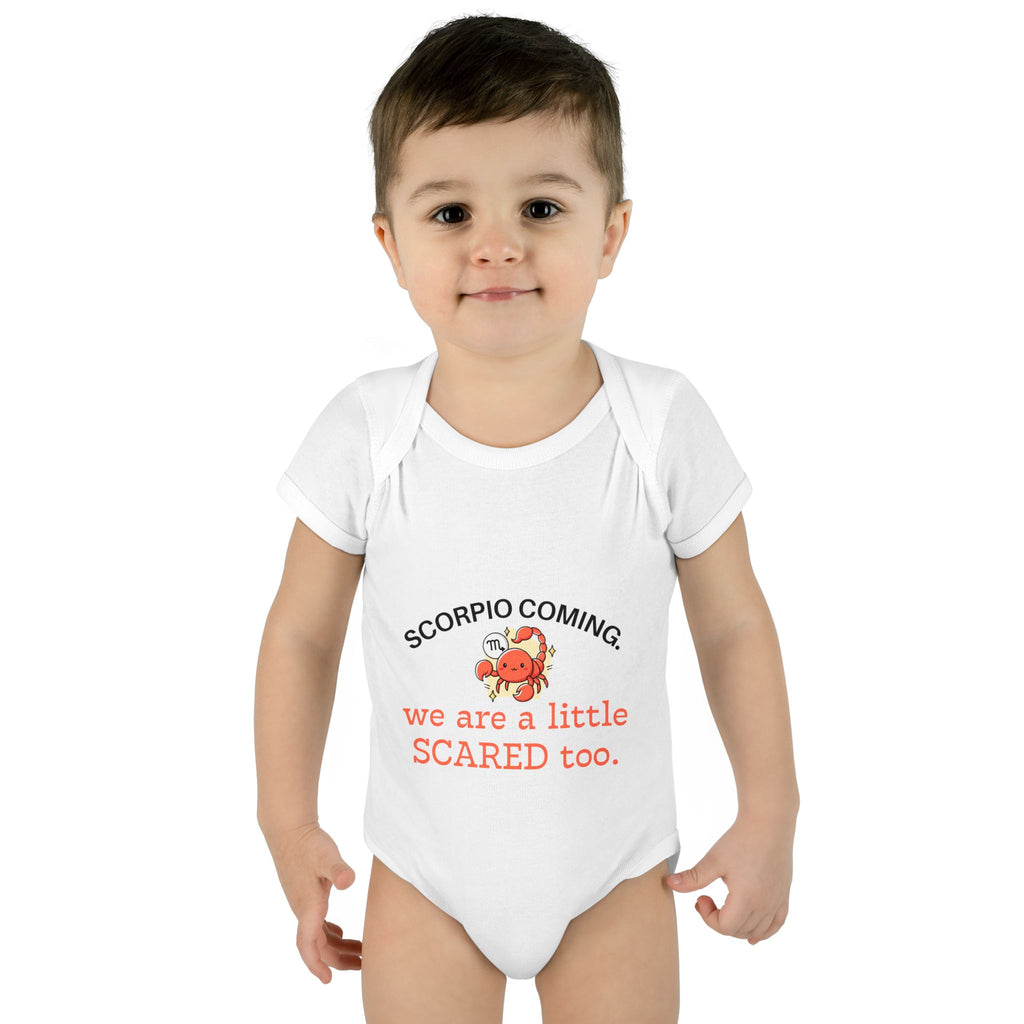 Scorpio "We're a Little Scared Too" Baby Bodysuit