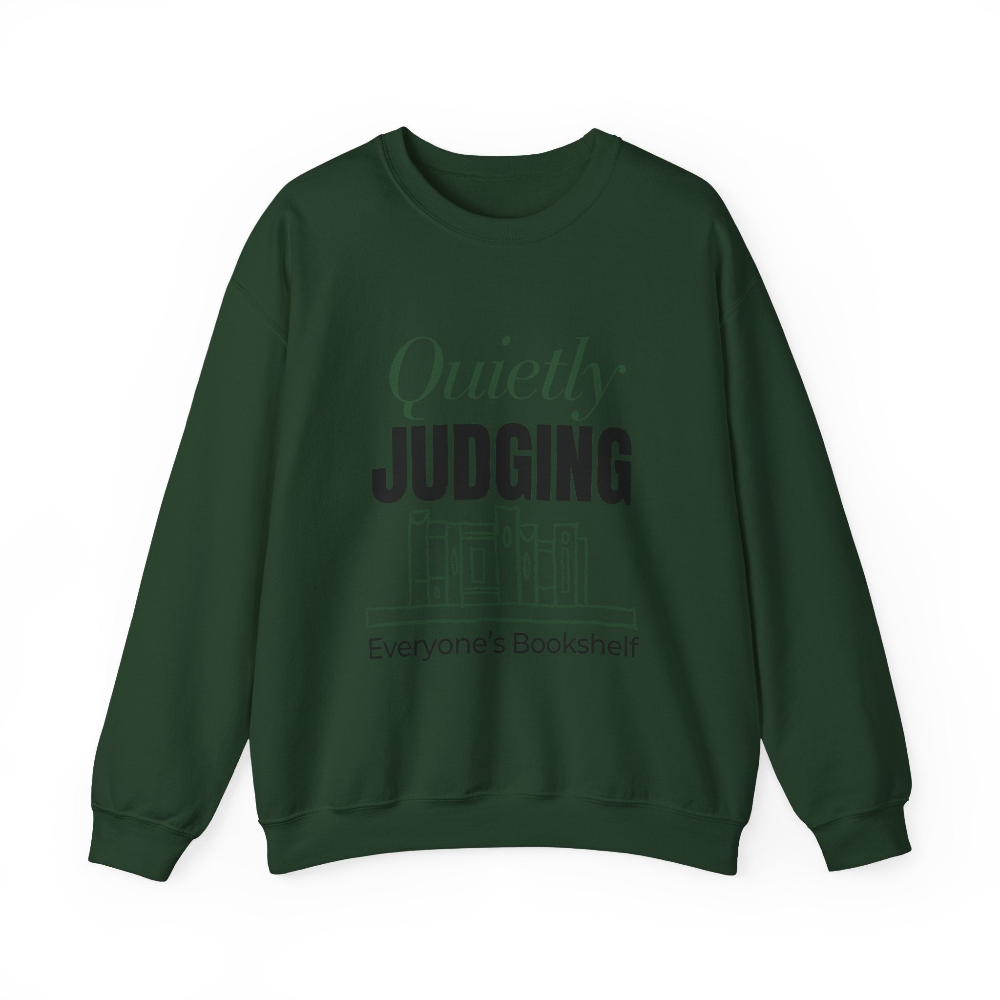 “Quietly Judging Everyone's Bookshelf” Cozy Reader Sweatshirt
