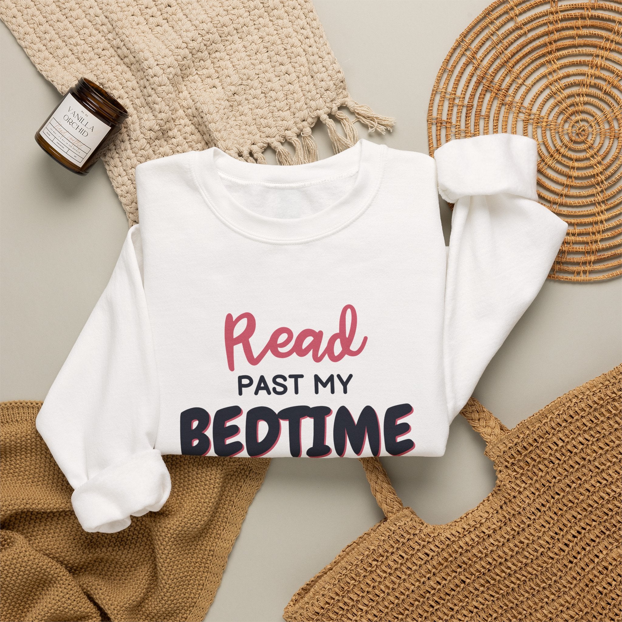 Copy of Copy of Copy of Copy of Copy of Sweatshirt — "Booked for the Day" Cozy Reader Crewneck