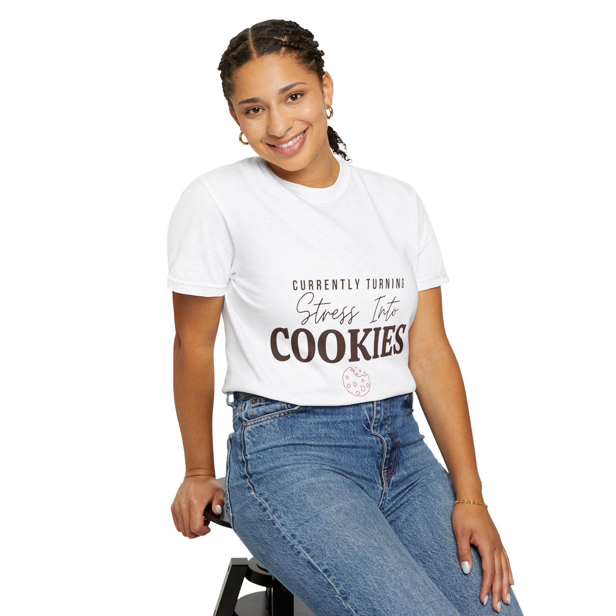 “Currently Turning Stress Into Cookies” Funny Baking Lover T-Shirt