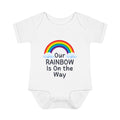 "Our Rainbow Is On the Way" Baby Bodysuit