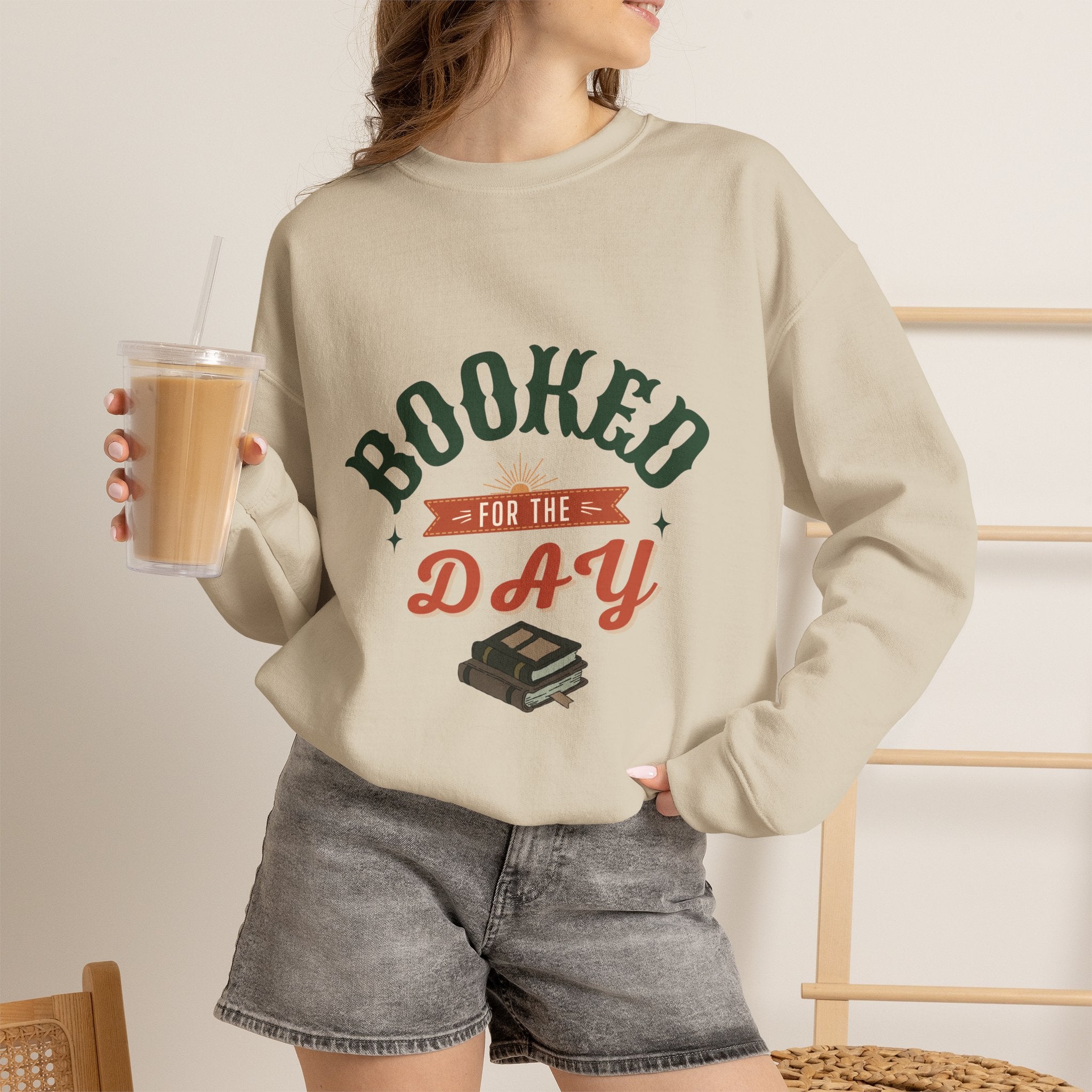“Booked for the Day” Cozy Reader Sweatshirt
