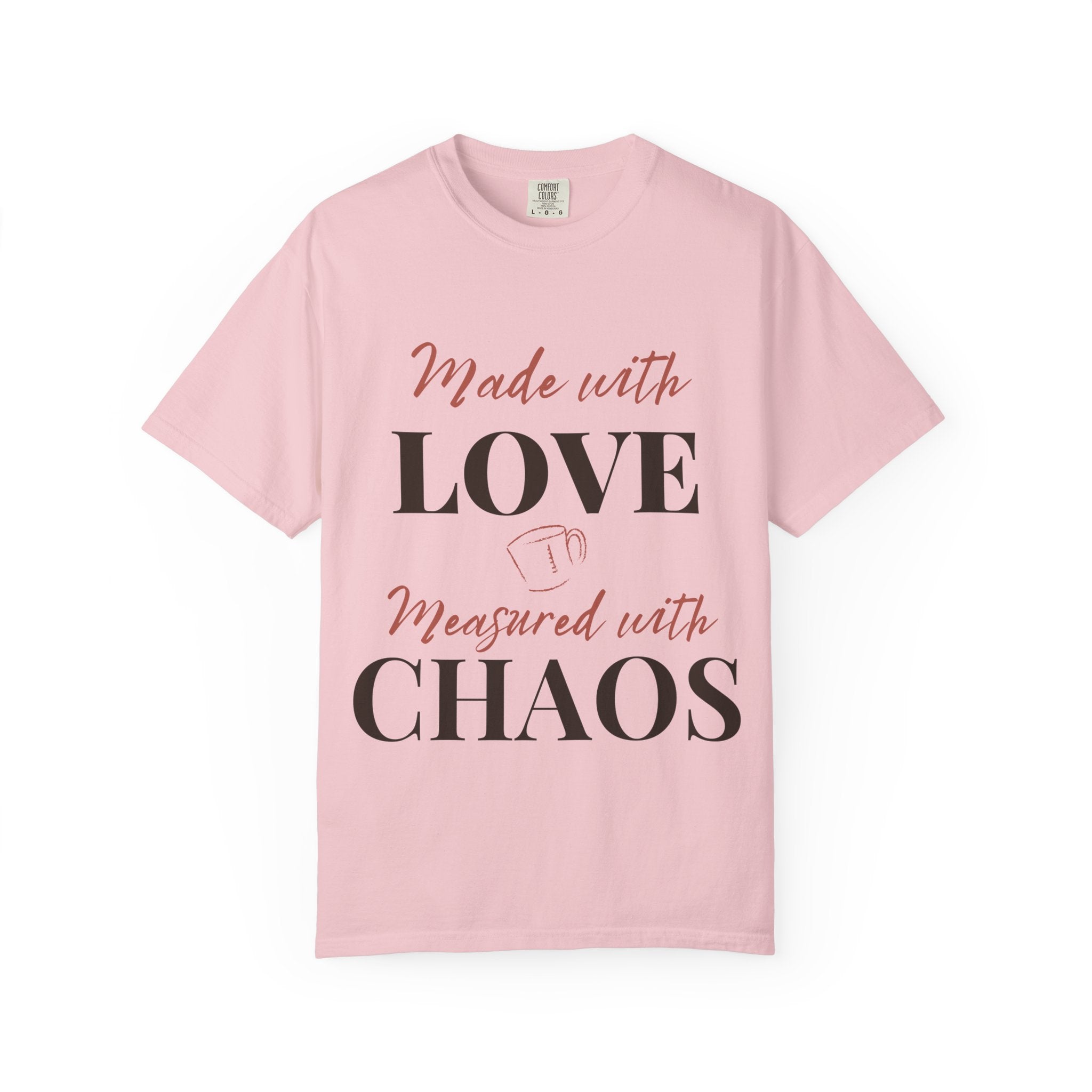 “Made with Love, Measured with Chaos” Funny Baking Lover T-Shirt