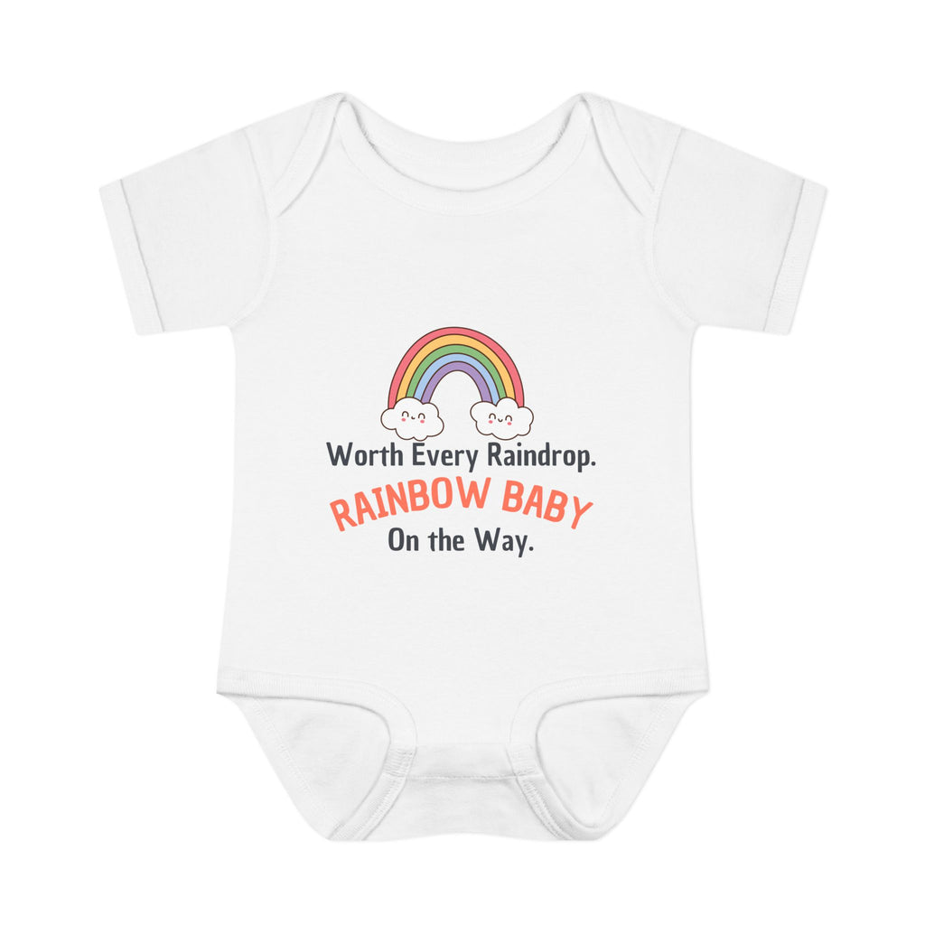 "Worth Every Raindrop" Rainbow Baby Bodysuit