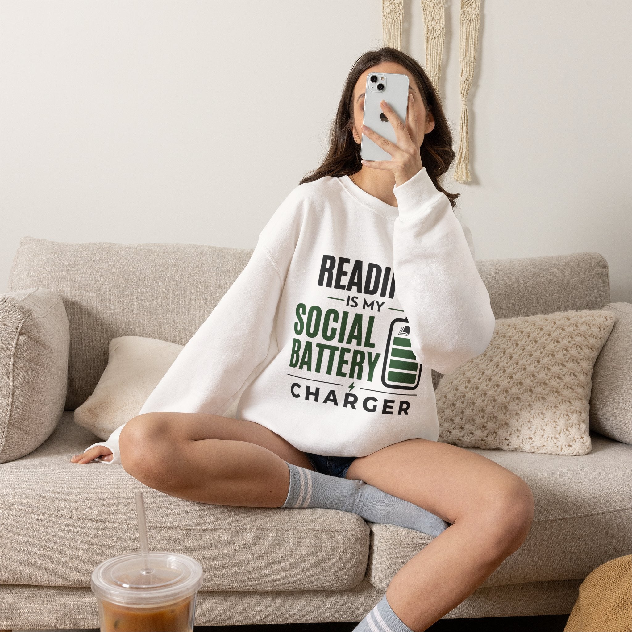 Copy of Sweatshirt — "Booked for the Day" Cozy Reader Crewneck