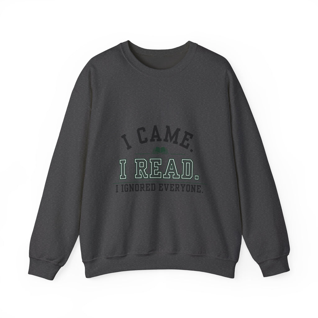 “I Came. I Read. I Ignored Everyone.” Cozy Reader Sweatshirt