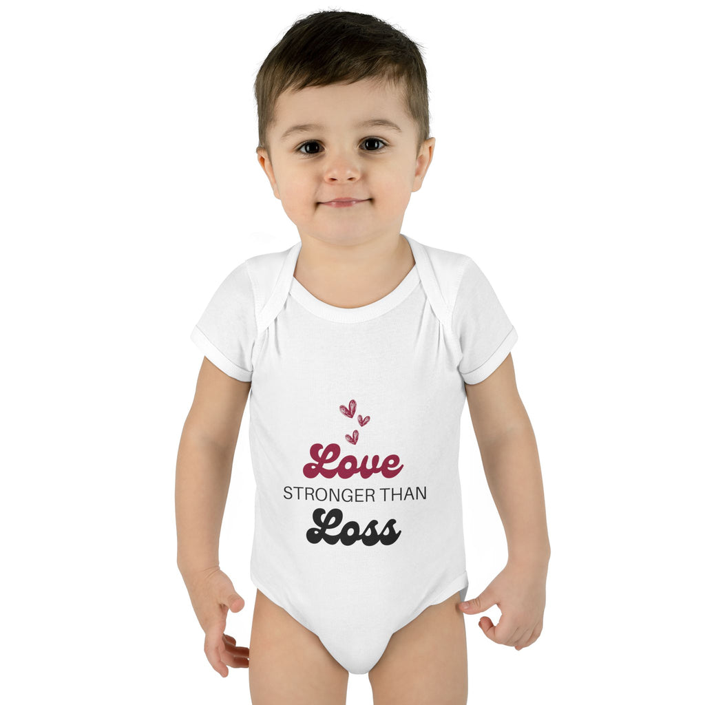 "Love Stronger Than Loss" Rainbow Baby Bodysuit