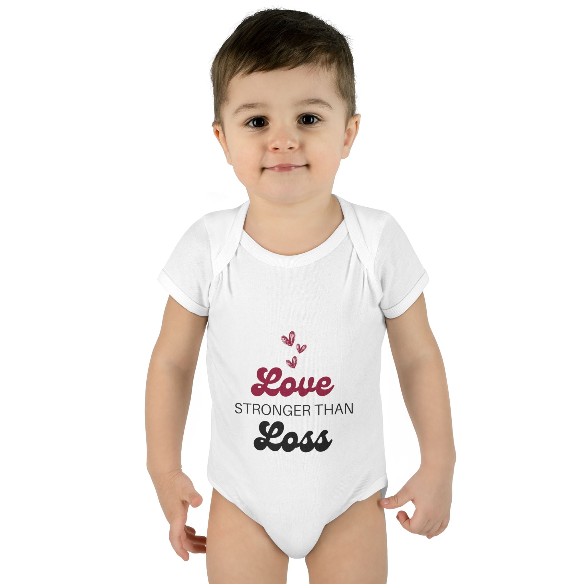 "Love Stronger Than Loss" Rainbow Baby Bodysuit