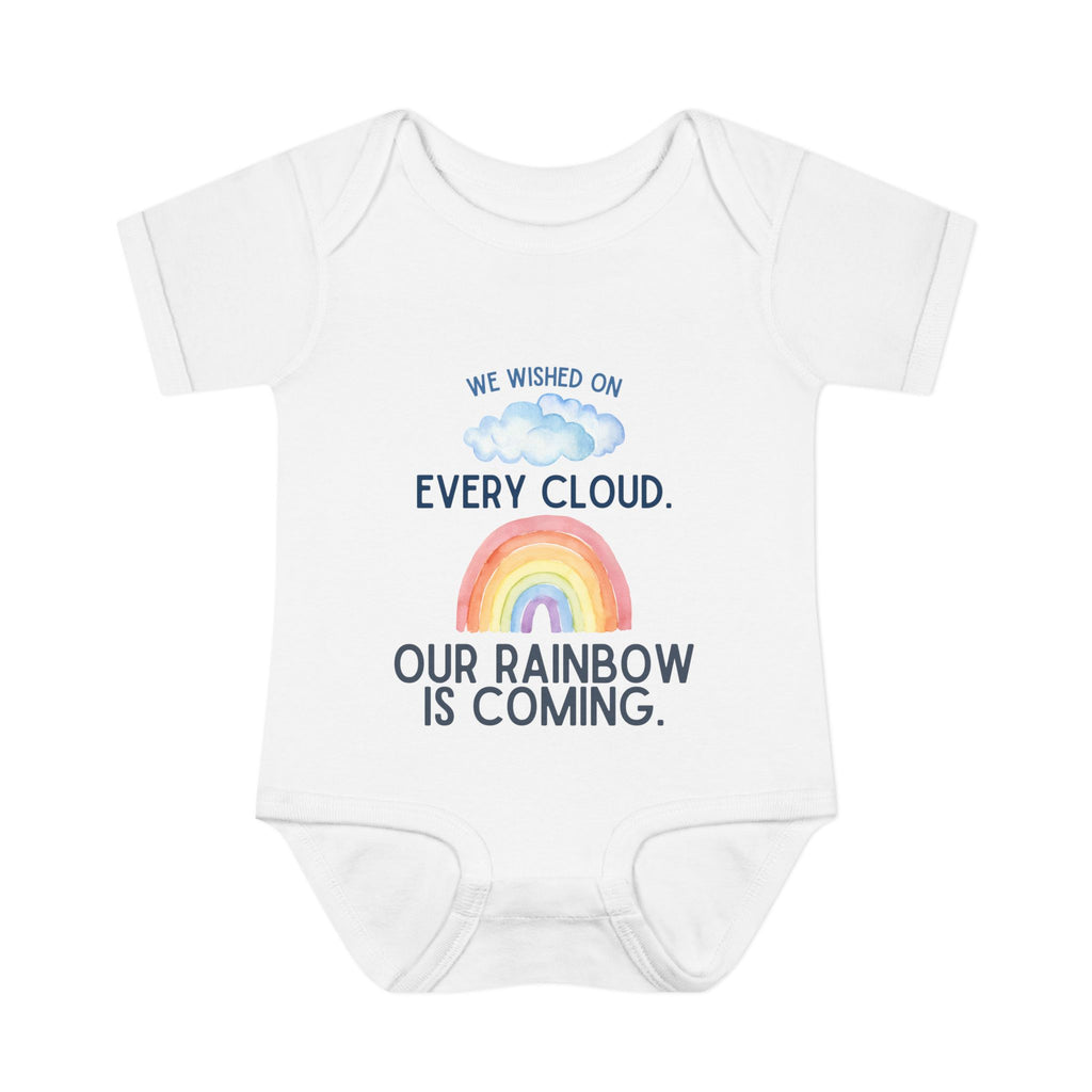 "We Wished on Every Cloud" Rainbow Baby Bodysuit