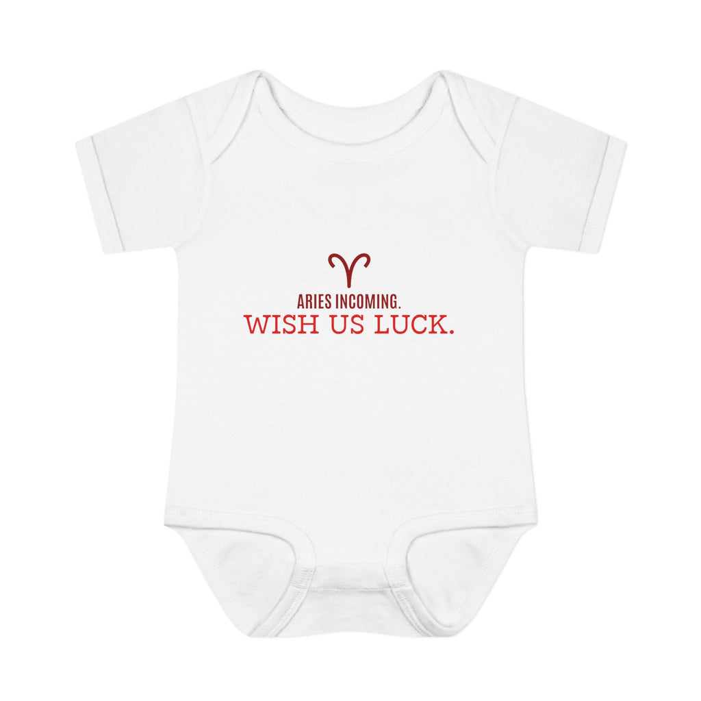 Aries "Wish Us Luck" Baby Bodysuit