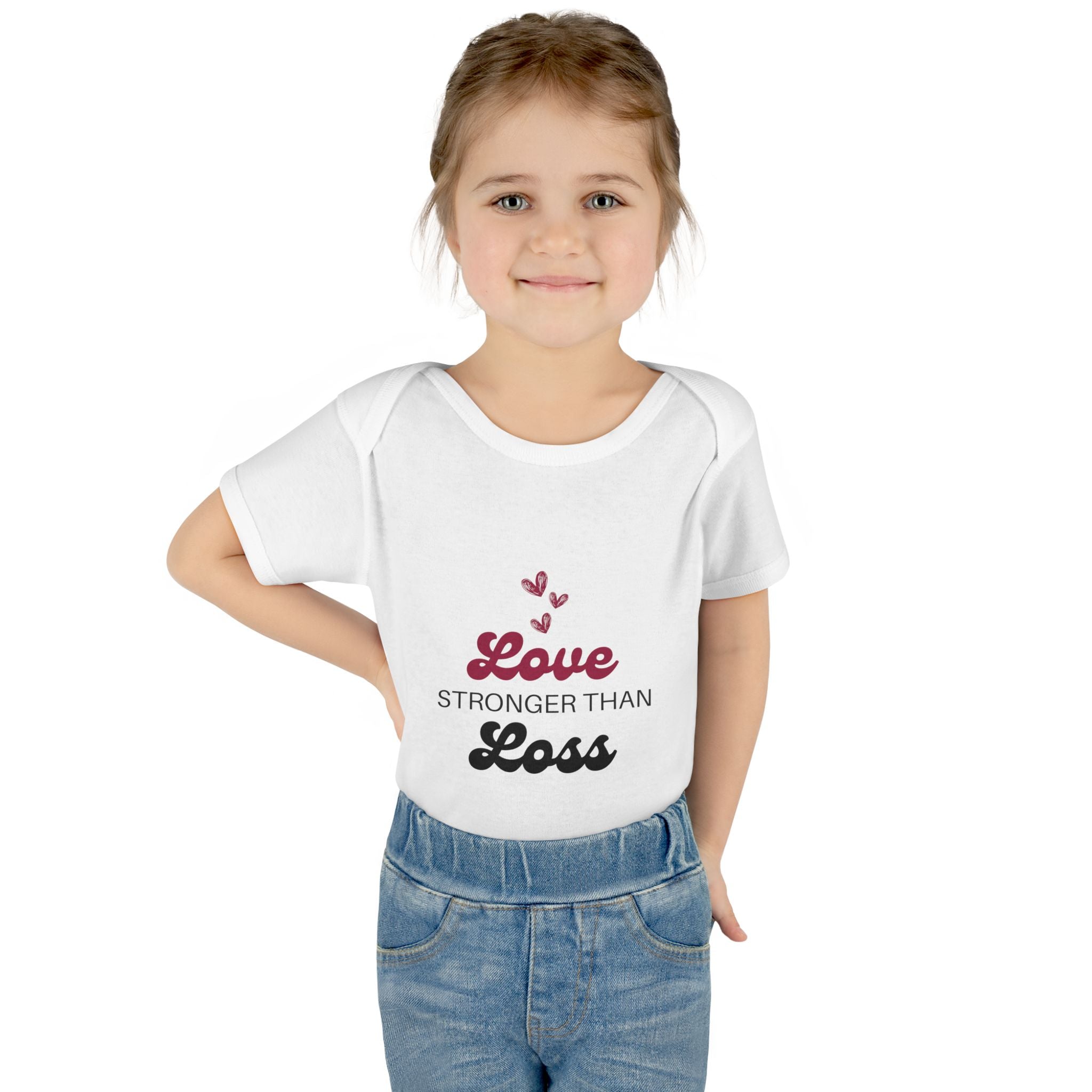 "Love Stronger Than Loss" Rainbow Baby Bodysuit