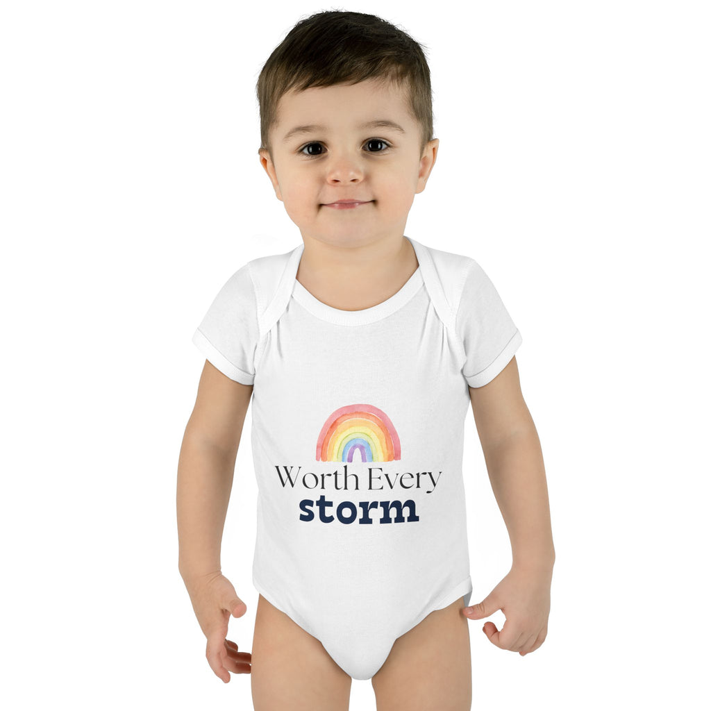 "Worth Every Storm" Rainbow Baby Bodysuit